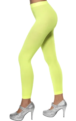 Neon Green Footless Tights