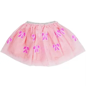 Pink Sequin Bow Tutu