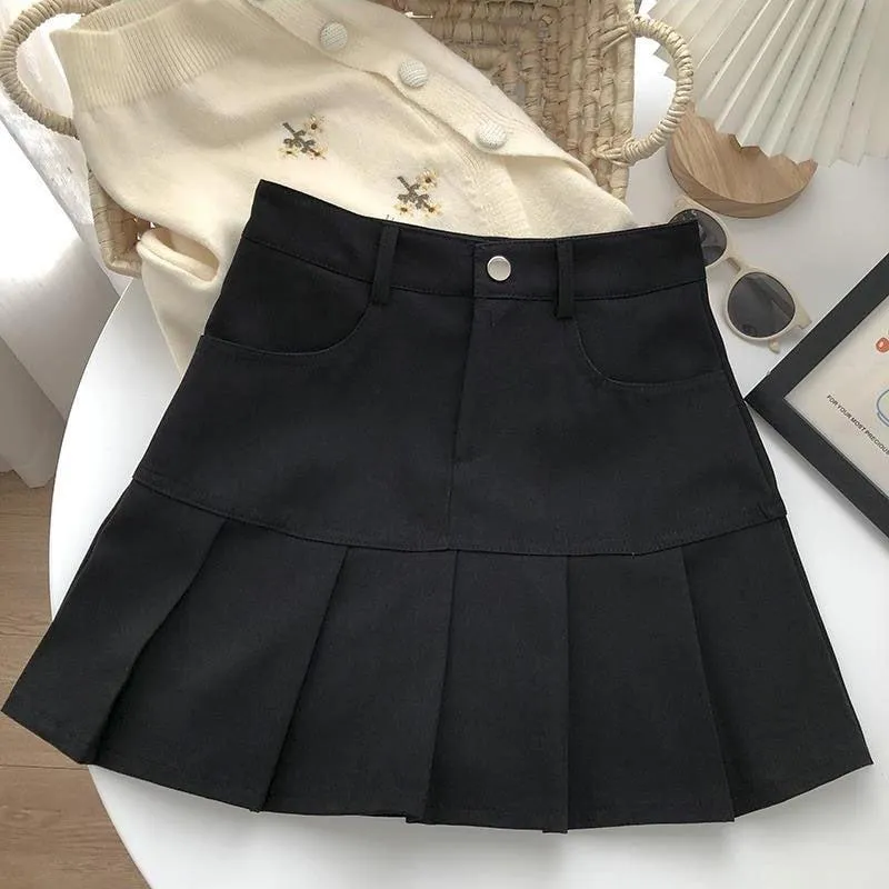 Pleated College Mini Skirt