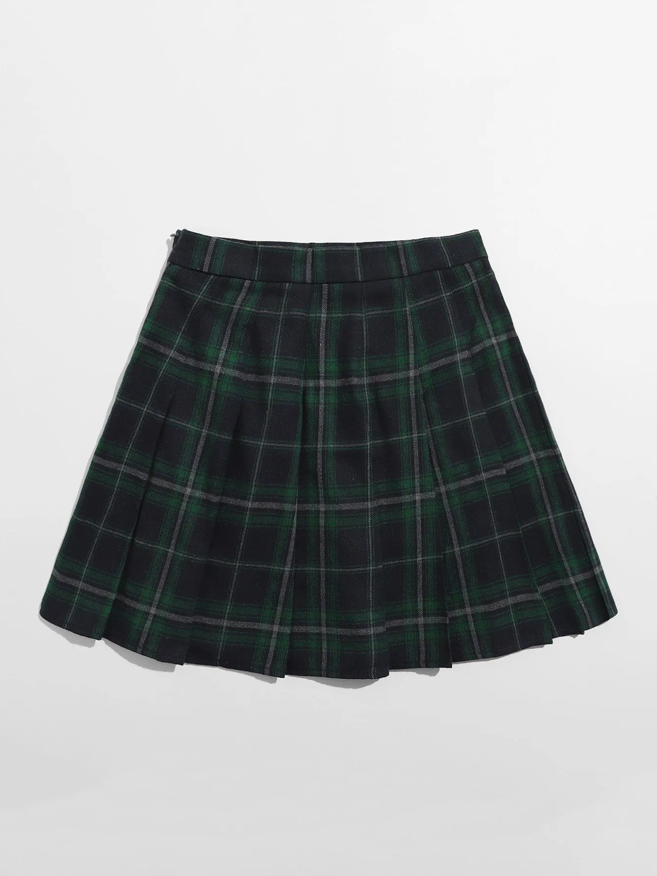 Preppy Tartan Zipper High Waist Mini Women Skirts