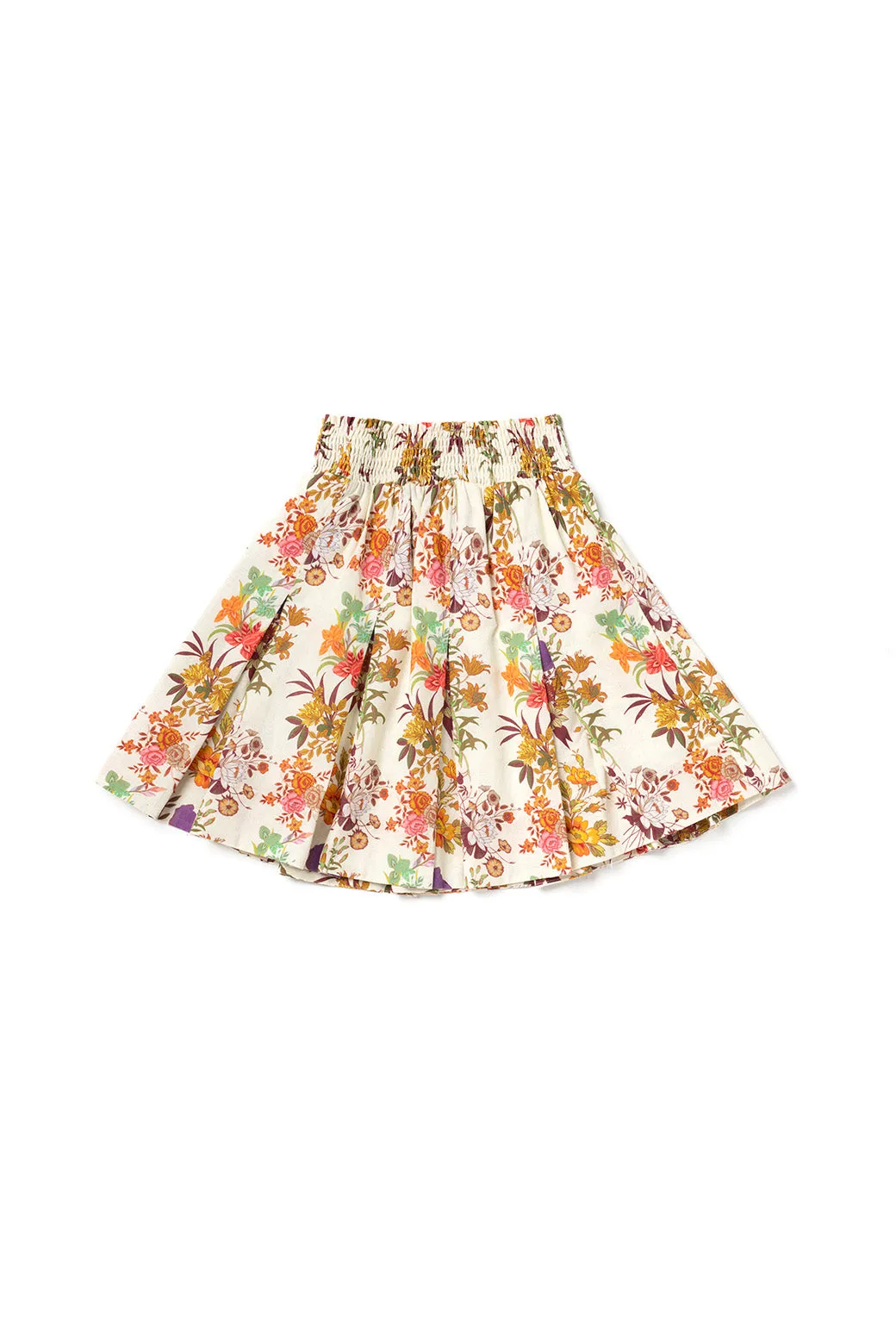 SAMPLE - Smocked MINI Skirt - Ivory Botanicals