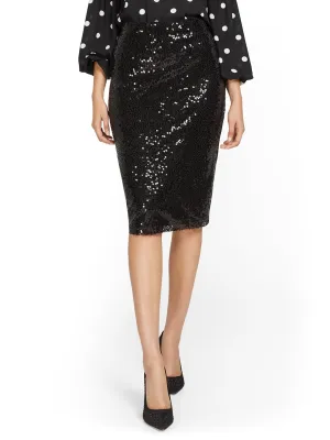 Sequin Pencil Skirt