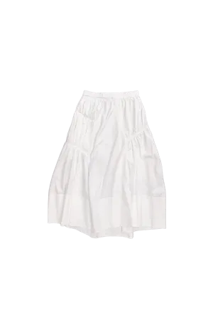 Shirred Nylon Paneled Skirt