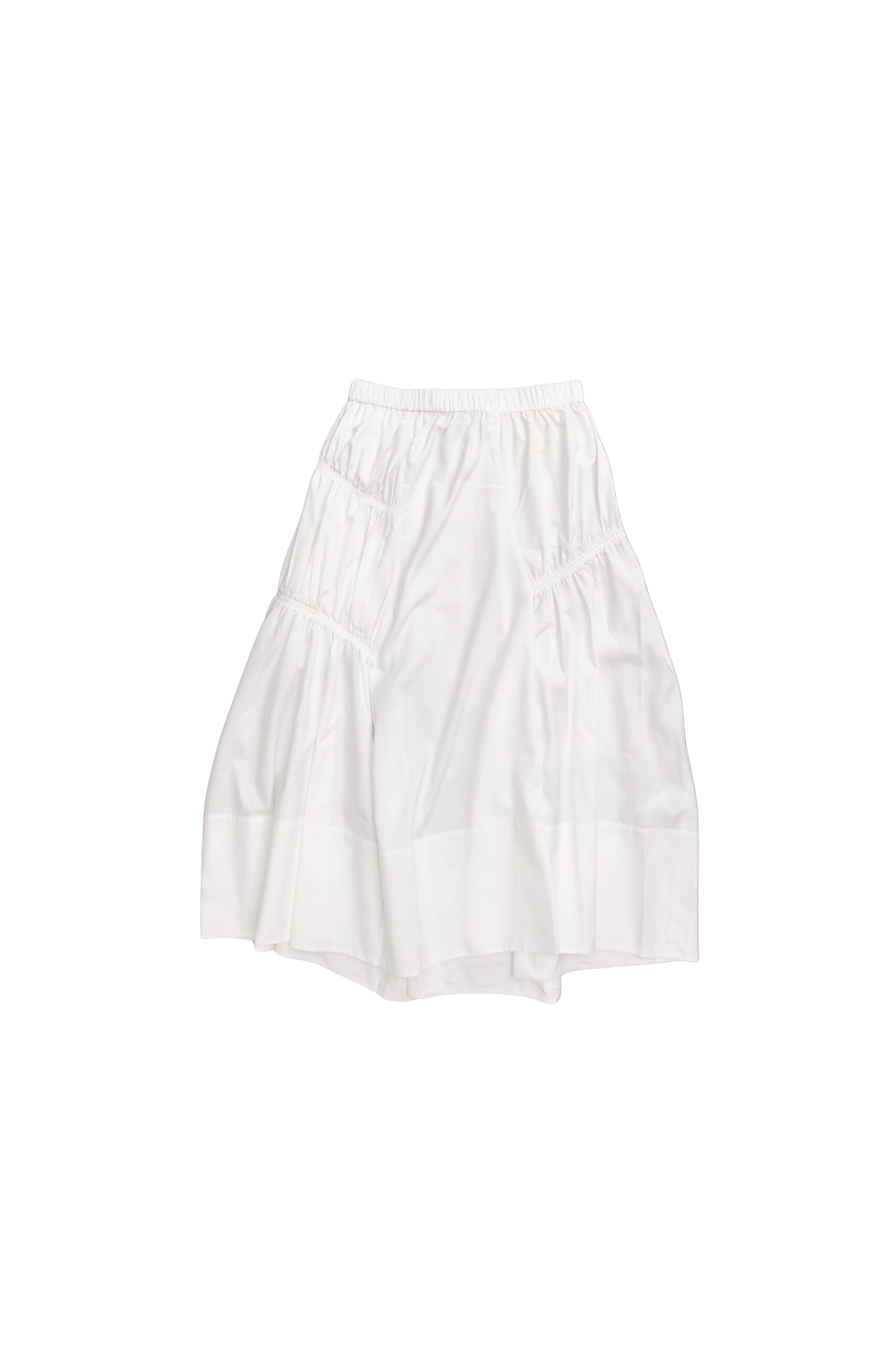 Shirred Nylon Paneled Skirt