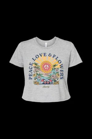 StonerDays Peace Love & Flowers Crop Top