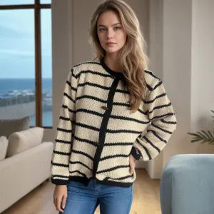 Striped Jumper with Button Details