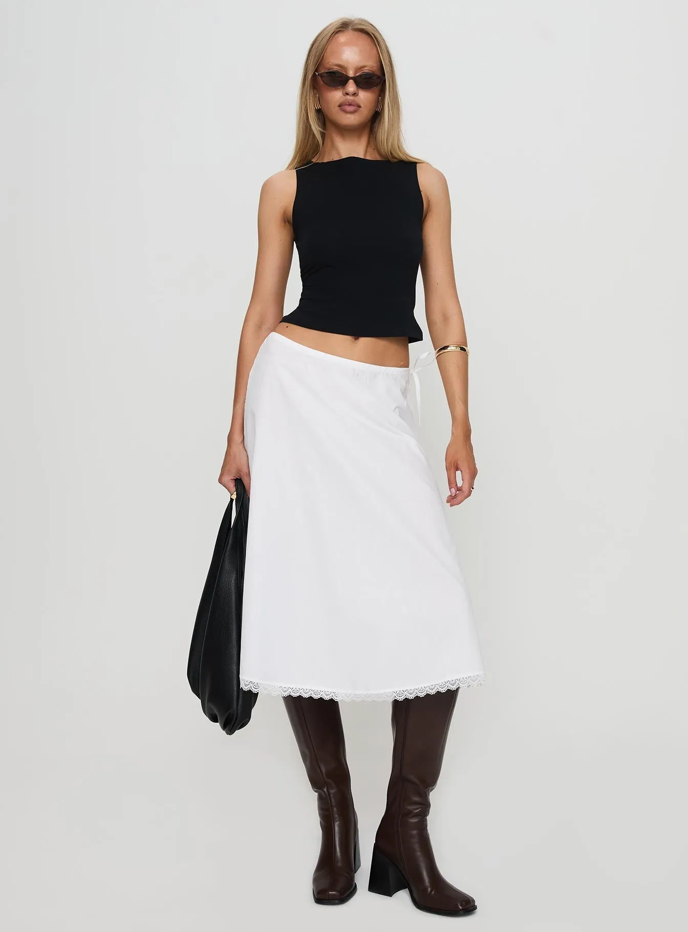 Taka Midi Skirt White