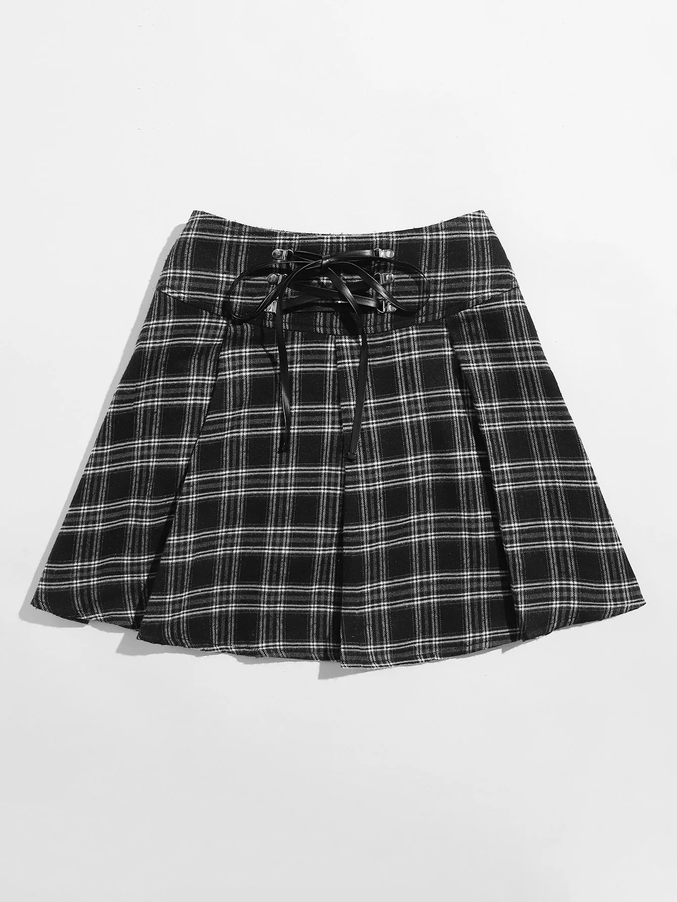 Tartan Pleated Short Plus Size Skirts