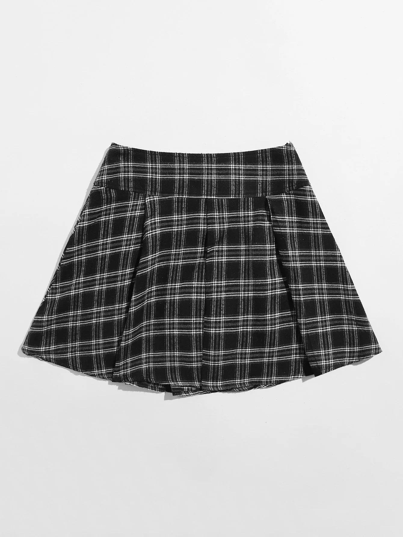 Tartan Pleated Short Plus Size Skirts