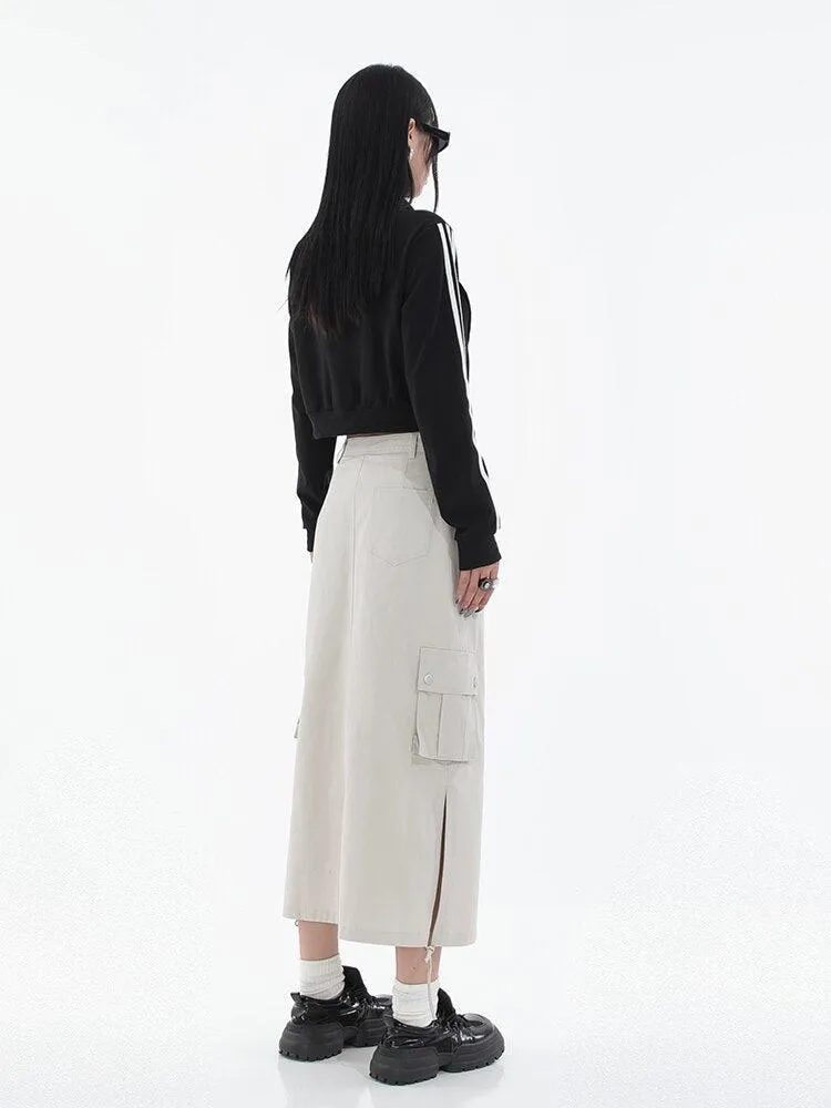 Tech Parachute Maxi Skirt