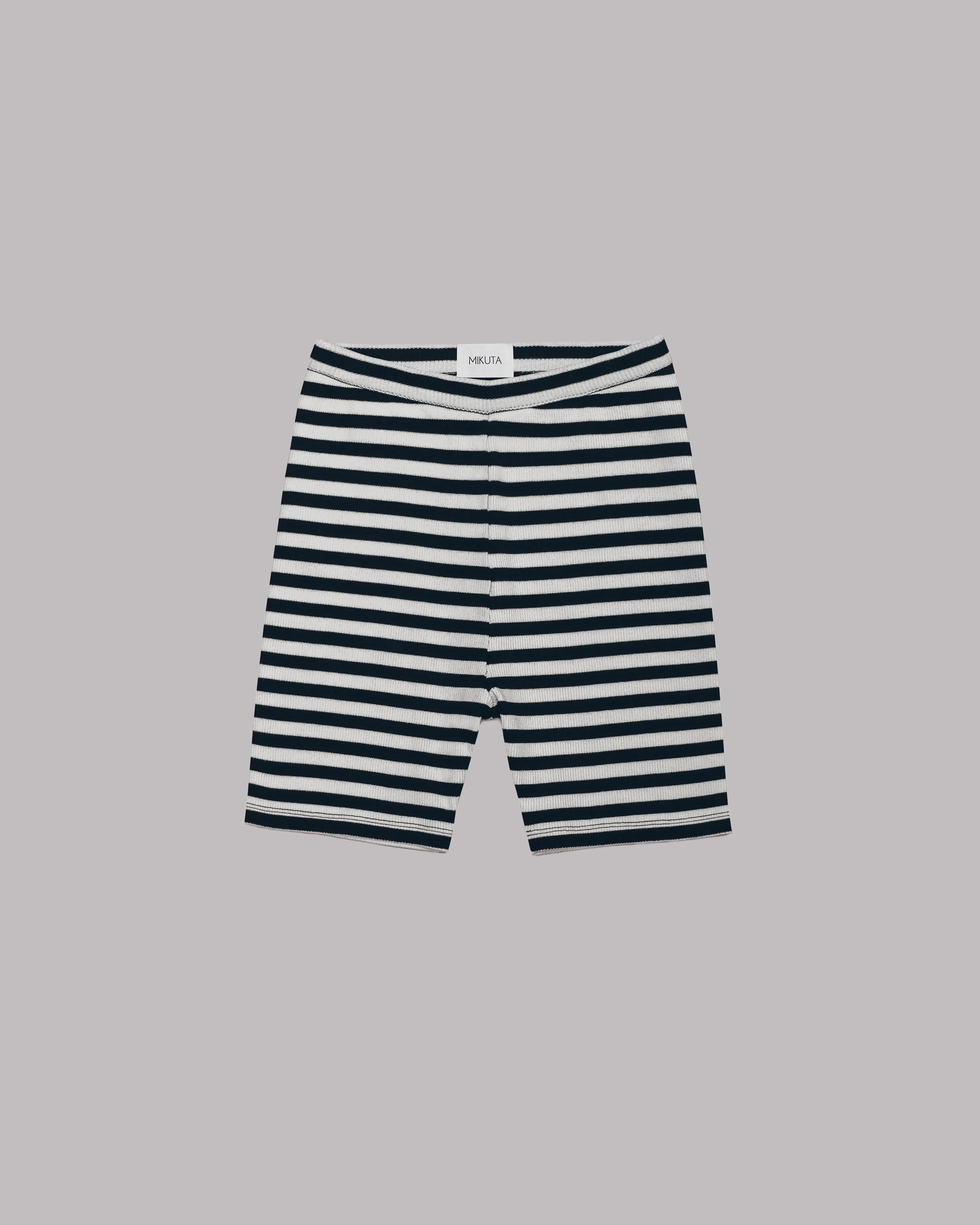 The Striped Ribbed Biker Shorts