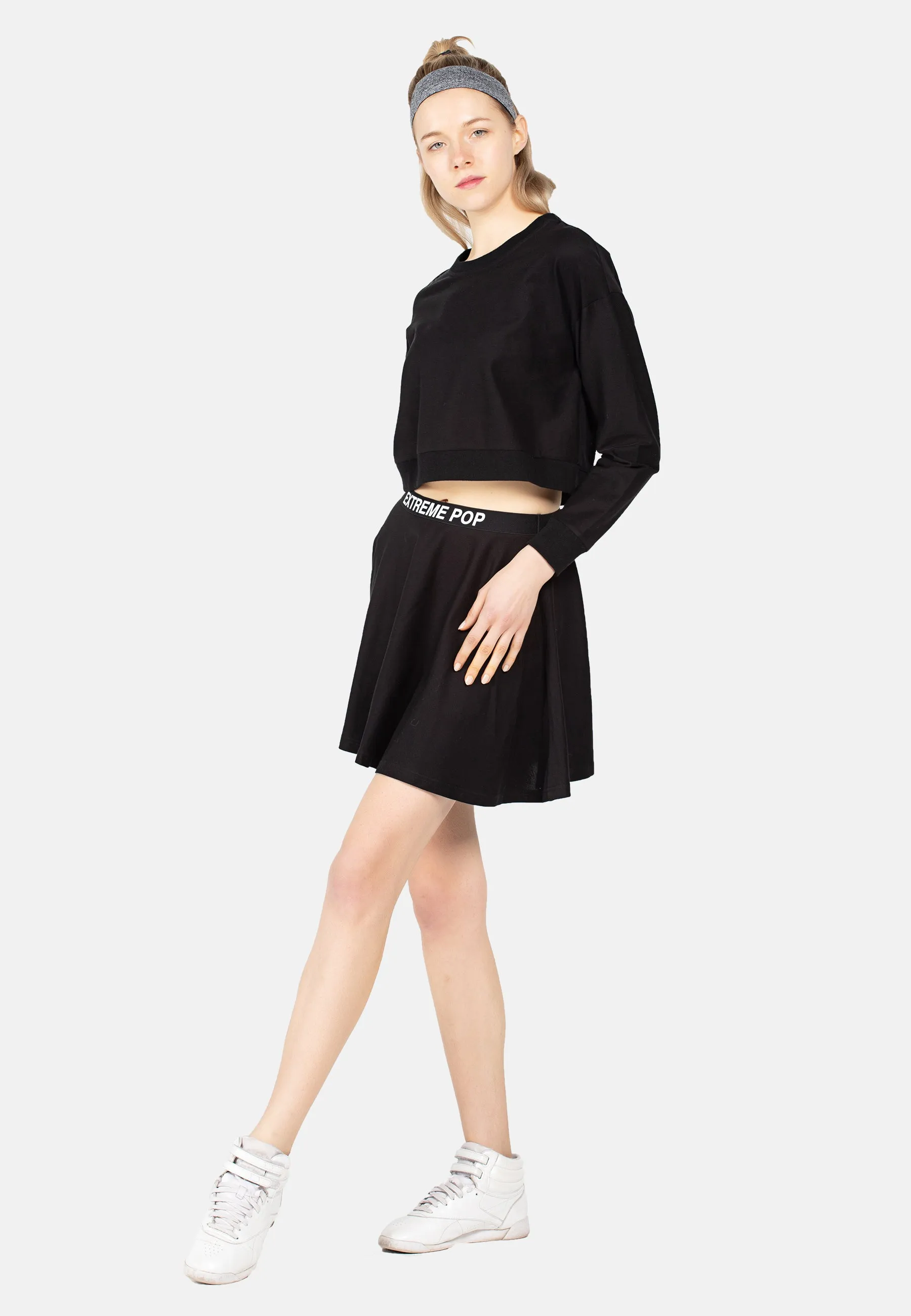 Versatile Stretchy Flared Jersey Skirt