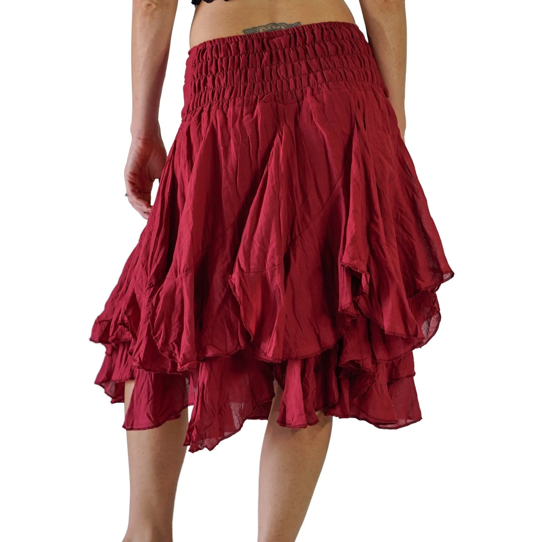 'Willow' Pirate Skirt - Maroon