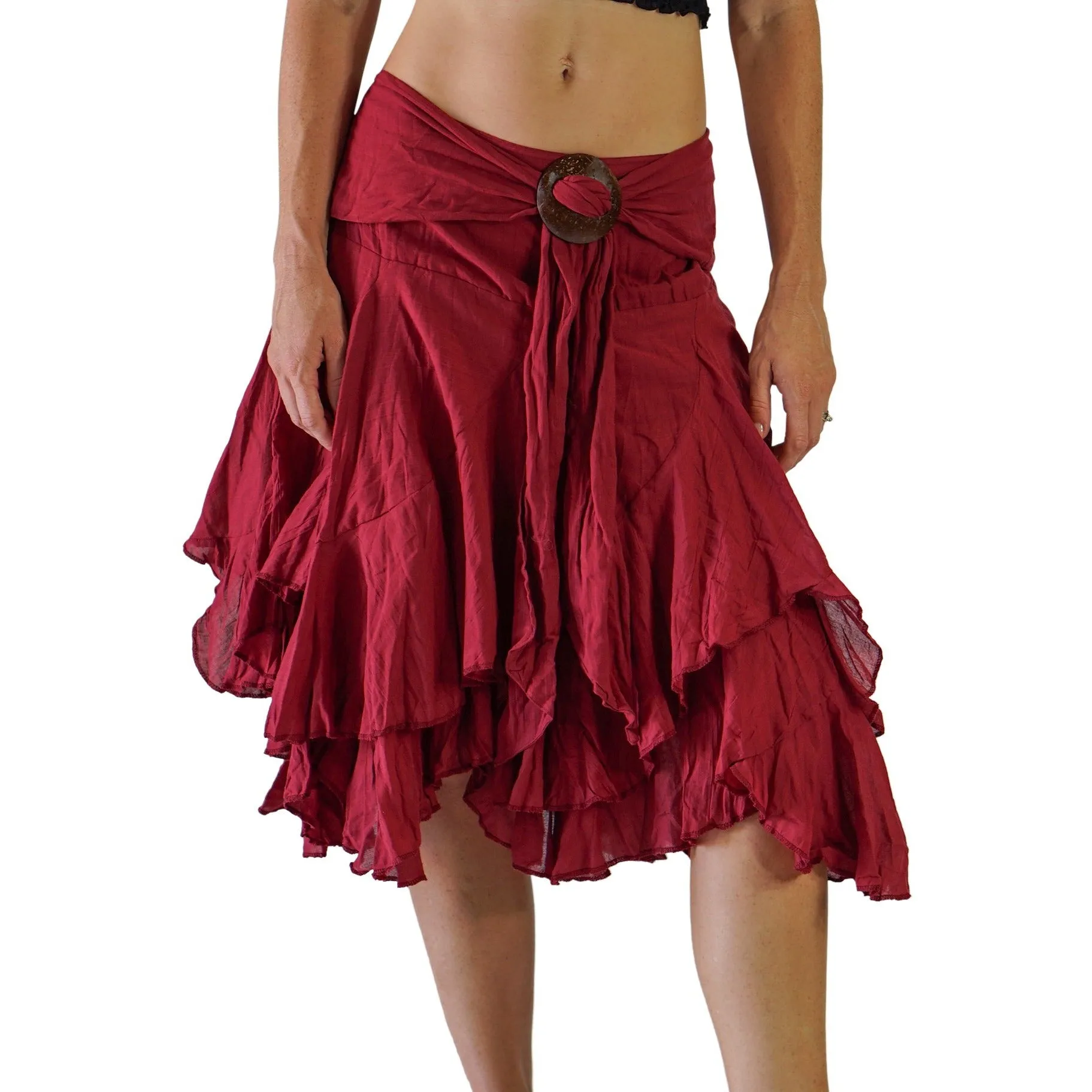 'Willow' Pirate Skirt - Maroon