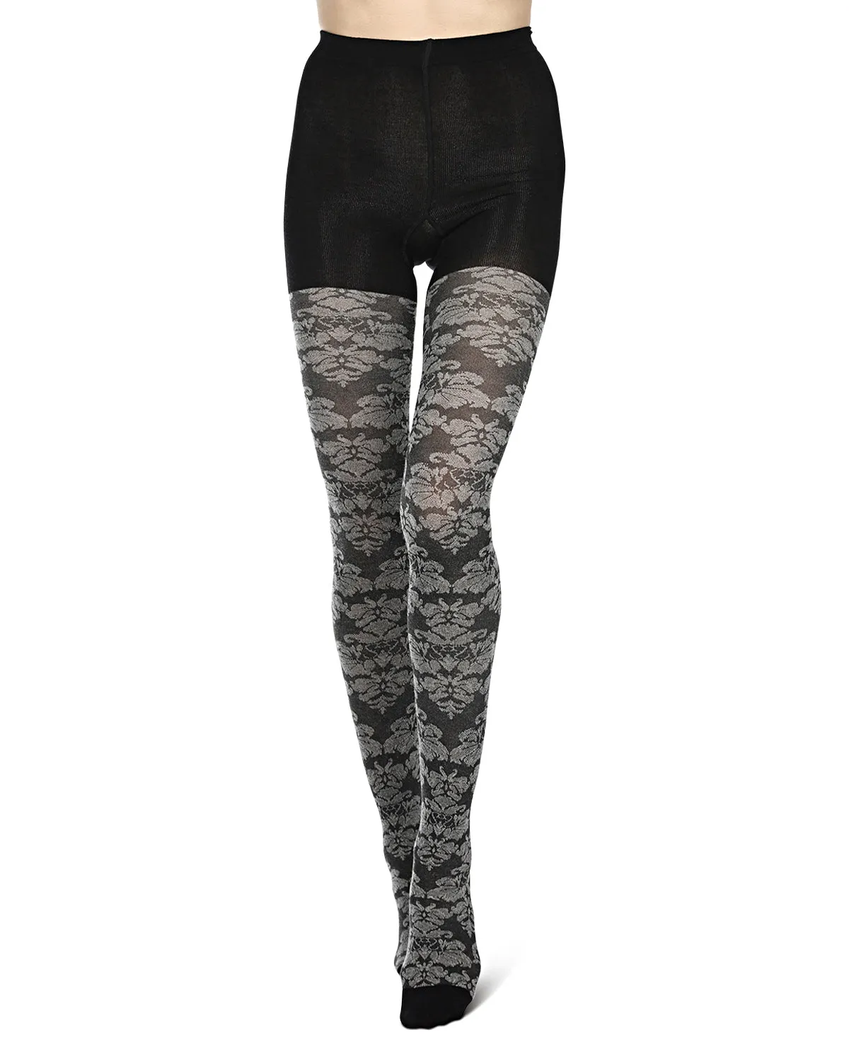 Women's Floral Paisley Patterned Sweater Tights