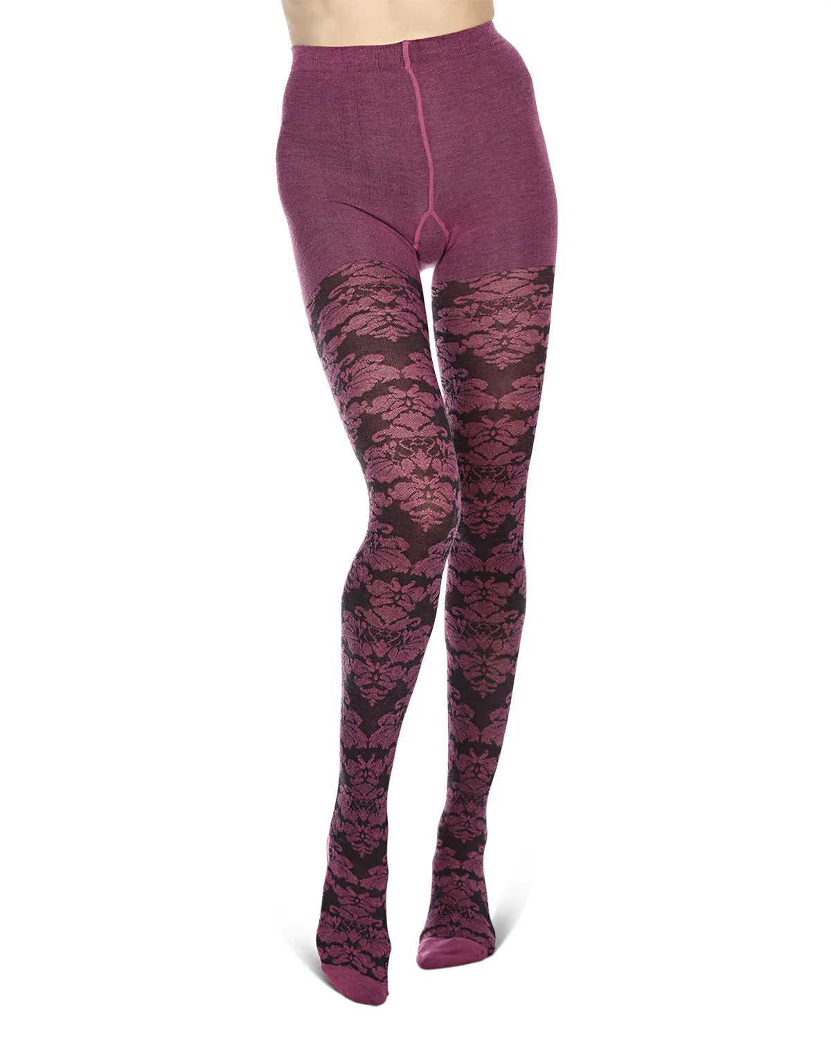 Women's Floral Paisley Patterned Sweater Tights