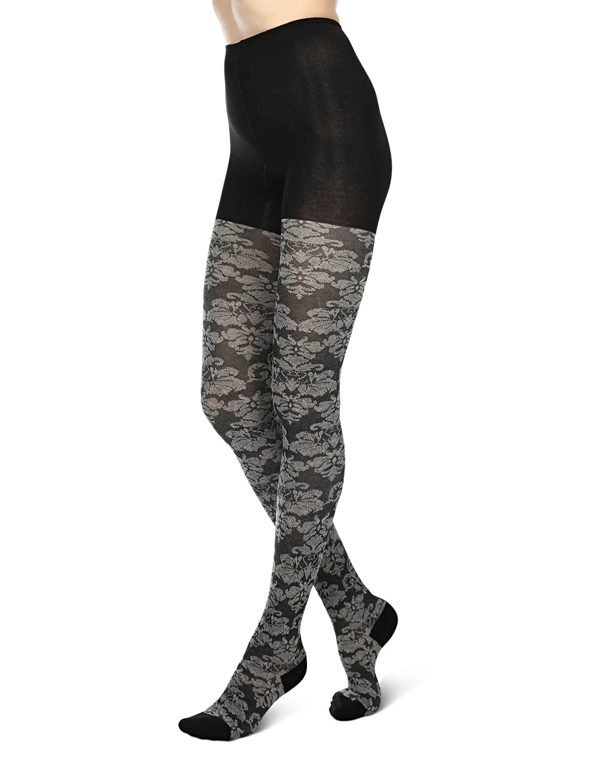 Women's Floral Paisley Patterned Sweater Tights