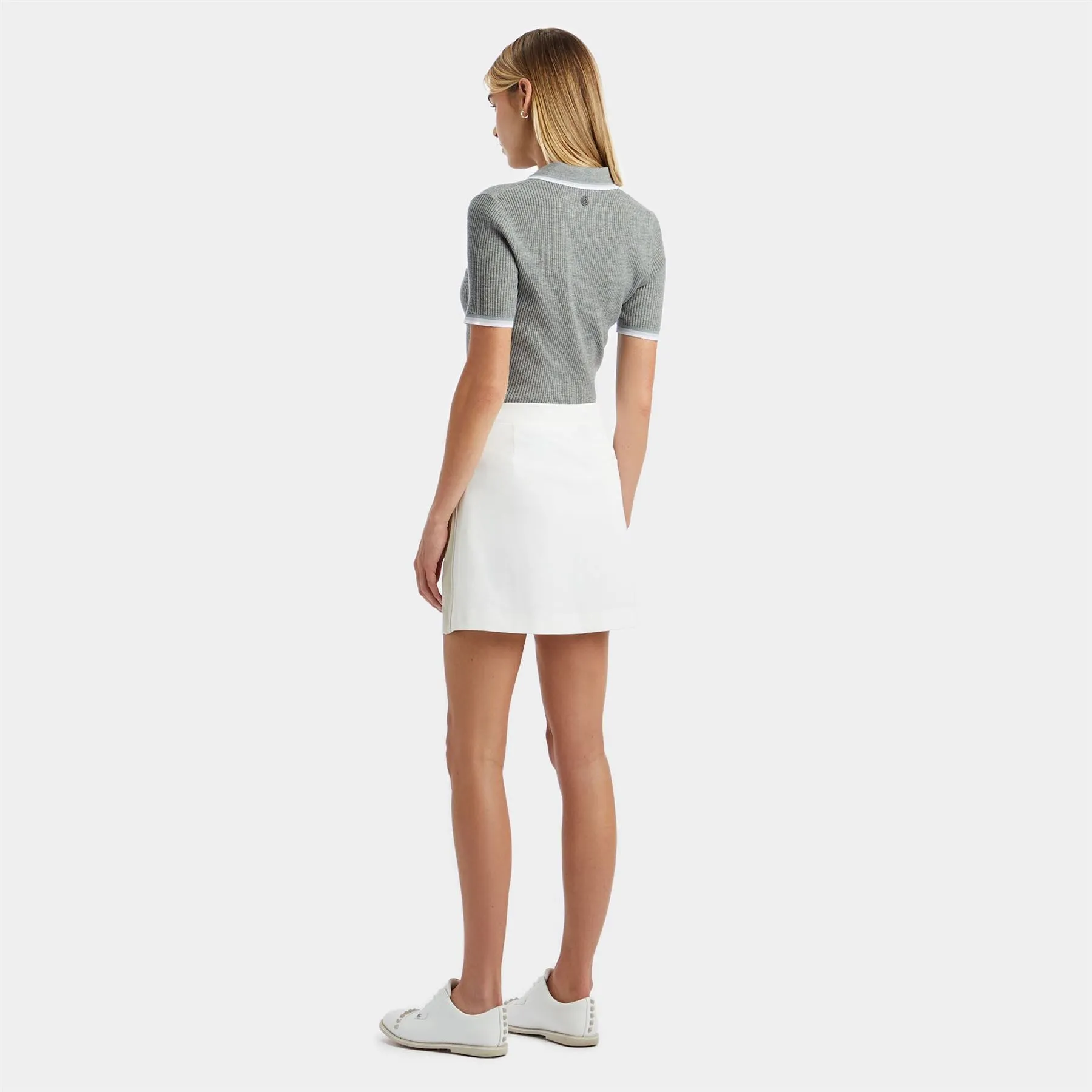 Womens Side Panel 4-Way Stretch Twill Skort Snow - SS24