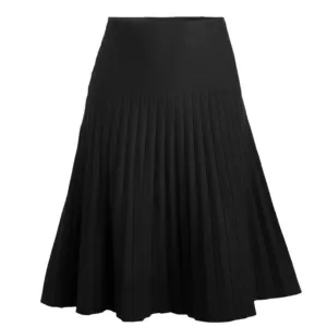 Year Round Pleated Skirt Black by Mia Mod